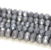 8x4MM Matte Terahertz Gemstone Micro Faceted Rondelle Loose Beads 7.5 inch Half Strand (80009945-A203)