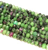 6x4MM Ruby Zoisite Gemstone Grade A Micro Faceted Rondelle Loose Beads 15.5 inch Full Strand (80009950-A203)