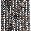 6x4MM Black Tourmaline Gemstone Micro Faceted Rondelle Loose Beads 15.5 inch Full Strand (80009953-A203)