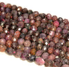 5x4MM Ruby Gemstone Grade B Micro Faceted Rondelle Loose Beads 15 inch Full Strand (80009959-A203)