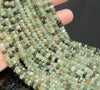 5x3MM Green Rutilated Quartz Gemstone Grade A Micro Faceted Rondelle Loose Beads 15.5 inch Full Strand (80009967-A202)