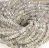 5x3MM Gray Mos Crystal Quartz Gemstone Grade AAA Faceted Rondelle Loose Beads 15.5 inch Full Strand (80009968-A202)