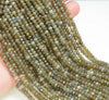 4x3MM Gray Labradorite Gemstone Grade AB Micro Faceted Rondelle Loose Beads 15.5 inch Full Strand (80009976-A202)