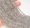 4x3MM Gray Mos Crystal Quartz Gemstone Grade AA Faceted Rondelle Loose Beads 15.5 inch Full Strand (80009980-A202)