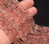 4x3MM Strawberry Lepidocrocite Quartz Gemstone Grade AAA Micro Faceted Rondelle Loose Beads 15.5 inch Full Strand (80009987-A201)