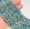 4x3MM Apatite Gemstone Grade A Micro Faceted Rondelle Loose Beads 15 inch Full Strand (80009991-A201)