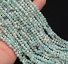 4x3MM Larimar Gemstone Grade B Micro Faceted Nugget Round Loose Beads 15 inch Full Strand (80009993-A201)