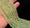 4x3MM Prehnite Gemstone Grade AAA Micro Faceted Rondelle Loose Beads 15.5 inch Full Strand (80009996-A201)