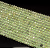 4x3MM Prehnite Gemstone Grade AAA Micro Faceted Rondelle Loose Beads 15.5 inch Full Strand (80009996-A201)