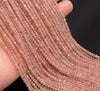 3x2MM Strawberry Lepidocrocite Quartz Gemstone Grade AAA Micro Faceted Rondelle Loose Beads 15.5 inch Full Strand (80010000-A201)