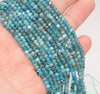 3x2MM Apatite Gemstone Grade AA Micro Faceted Rondelle Loose Beads 15.5 inch Full Strand (80010005-A201)