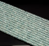 3x2MM Light Aquamarine Gemstone Grade AAA Micro Faceted Rondelle Loose Beads 15.5 inch Full Strand (80010010-A201)