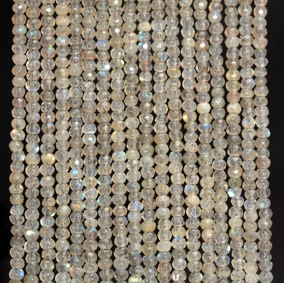 3x2MM Labradorite Gemstone Grade AA Faceted Rondelle Loose Beads 15.5 inch Full Strand (80010012-A200)