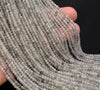 3x2MM Gray Mos Crystal Quartz Gemstone Grade AAA Micro Faceted Rondelle Loose Beads 15.5 inch Full Strand (80010019-A200)