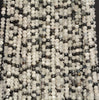 3x2MM Black Rutilated Quartz Gemstone Grade A Micro Faceted Rondelle Loose Beads 15.5 inch Full Strand (80010022-A200)