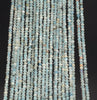 2x2MM Aquamarine Gemstone Grade A Micro Faceted Rondelle Loose Beads 15.5 inch Full Strand (80010027-A200)