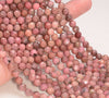 7MM Flower Rhodochrosite Gemstone Grade A Micro Faceted Round Loose Beads 15.5 inch Full Strand (80010032-A200)