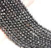 6MM Black Tourmaline Gemstone Micro Faceted Round Loose Beads 15 inch Full Strand (80010035-A200)