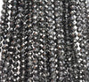 6MM Black Tourmaline Gemstone Micro Faceted Round Loose Beads 15 inch Full Strand (80010035-A200)