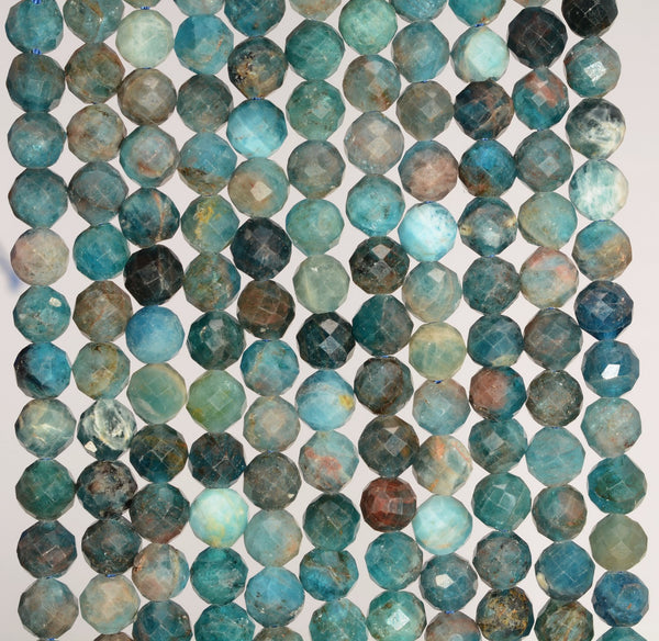 5MM Apatite Gemstone Grade A Micro Faceted Round Loose Beads 15.5 inch Full Strand (80010041-A199)