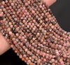 5MM Rhodonite Gemstone Grade A Micro Faceted Round Loose Beads 15.5 inch Full Strand (80010050-A199)