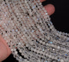 4MM Rainbow Moonstone Gemstone Grade AAA Micro Faceted Round Loose Beads 15.5 inch Full Strand (80010059-A198)