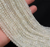 4MM White Moonstone Gemstone Grade AA Faceted Round Loose Beads 15.5 inch Full Strand (80010060-A198)