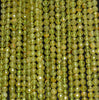 4MM Peridot Gemstone Grade A Faceted Round Loose Beads 15.5 inch Full Strand (80010073-A198)