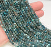 4MM Apatite Gemstone Grade A Micro Faceted Round Loose Beads 15.5 inch Full Strand (80010074-A198)