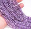 4MM  Lavender Amethyst Gemstone Grade AA Micro Faceted Round Loose Beads 15 inch Full Strand (80010077-A197)