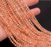 4MM Sunstone Gemstone Grade AAA Micro Faceted Round Loose Beads 15 inch Full Strand (80010079-A197)