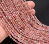 4MM Pink Tourmaline Gemstone Grade AA Micro Faceted Round Loose Beads 15.5 inch Full Strand (80010080-A197)