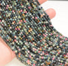 3MM Multi Color Tourmaline Gemstone Grade AA Micro Faceted Round Loose Beads 15 inch Full Strand (80010094-A197)