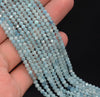 3MM Aquamarine Gemstone Grade AA Micro Faceted Round Loose Beads 15.5 inch Full Strand (80010101-A197)