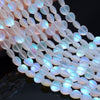 10MM Matte White Mystic Aura Quartz Gemstone Love Heart Loose Beads 7.5 inch Half Strand (80010119-A190)