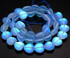 10MM Matte Blue Mystic Aura Quartz Gemstone Love Heart Loose Beads 7.5 inch Half Strand (80010122-A190)