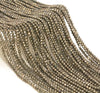 2MM Pyrite Gemstone Grade AA Micro Faceted Round Loose Beads 15.5 inch Full Strand (80010133-A196)