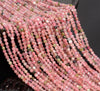 3MM Light Pink Rubellite Tourmaline Gemstone Grade AA Micro Faceted Round Loose Beads 15.5 inch Full Strand (80010134-A196)