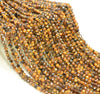 3MM Yellow Tiger Eye Gemstone Grade AAA Micro Faceted Round Loose Beads 15 inch Full Strand (80010156-A195)