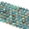 8MM Blue Apatite Gemstone Grade A Micro Faceted Round Loose Beads 15 inch Full Strand (80010164-A195)