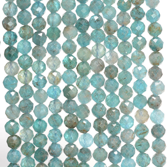 5MM Light Blue Apatite Gemstone Grade AA Micro Faceted Round Loose Beads 15.5 inch Full Strand (80010165-A195)