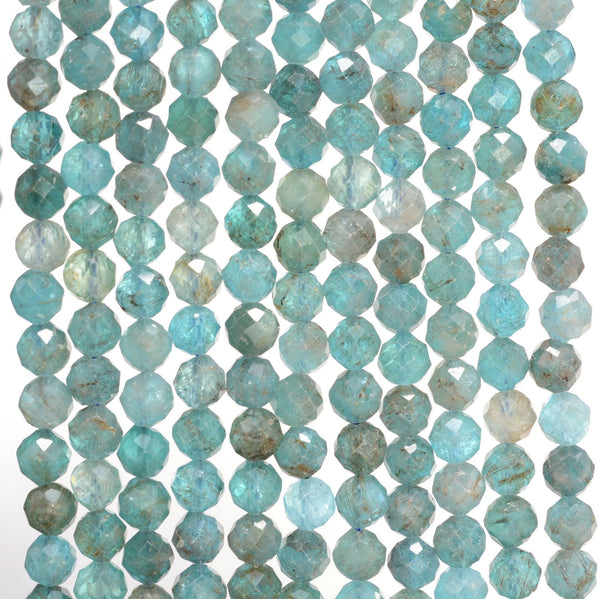 5MM Light Blue Apatite Gemstone Grade AA Micro Faceted Round Loose Beads 15.5 inch Full Strand (80010165-A195)