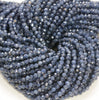 3MM Dark Blue Blue Sapphire Gemstone Grade AAA Micro Faceted Round Loose Beads 15 inch Full Strand (80010168-A195)