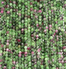 3MM Green Red Ruby Zoisite Gemstone Grade AAA Micro Faceted Round Loose Beads 15 inch Full Strand (80010196-A193)