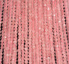 3MM Pink Rose Quartz Gemstone Grade AAA Micro Faceted Round Loose Beads 15 inch Full Strand (80010202-A193)