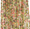 2.5MM Red Green Unakite Gemstone Grade AAA Micro Faceted Round Loose Beads 15.5 inch Full Strand (80010218-A192)