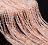 3MM Pink Opal Gemstone Grade AAA Micro Faceted Round Loose Beads 15.5 inch Full Strand (80010219-A192)