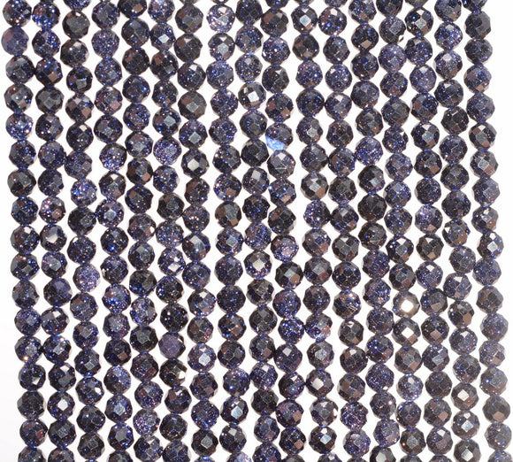 2MM Blue Sandstone Gemstone Grade AAA Micro Faceted Round Loose Beads 15.5 inch Full Strand (80010228-A192)