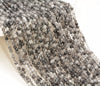 3MM Black Rutilated Quartz Gemstone Grade AAA Micro Faceted Round Loose Beads 15.5 inch Full Strand (80010233-A192)