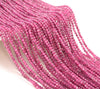 2.5MM Red Pink Ruby Gemstone Grade AAA Micro Faceted Round Loose Beads 16 inch Full Strand (80010235-A192)